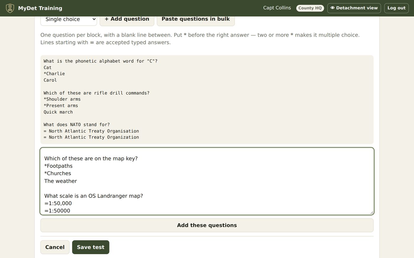 Bulk paste